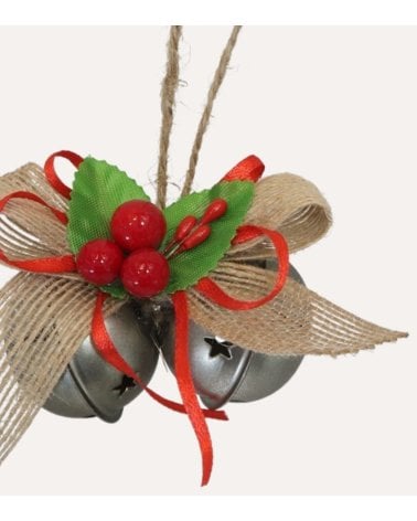 Colgante de Cascabeles Plateado con Bayas