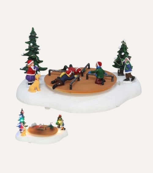 Escena Navidad de Parque con Movimiento