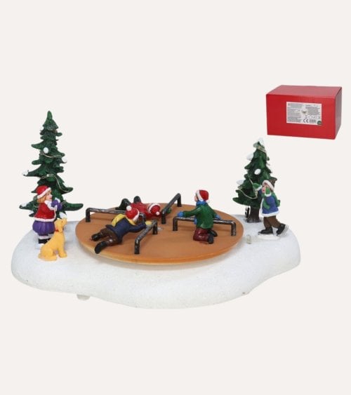 Escena Navidad de Parque con Movimiento