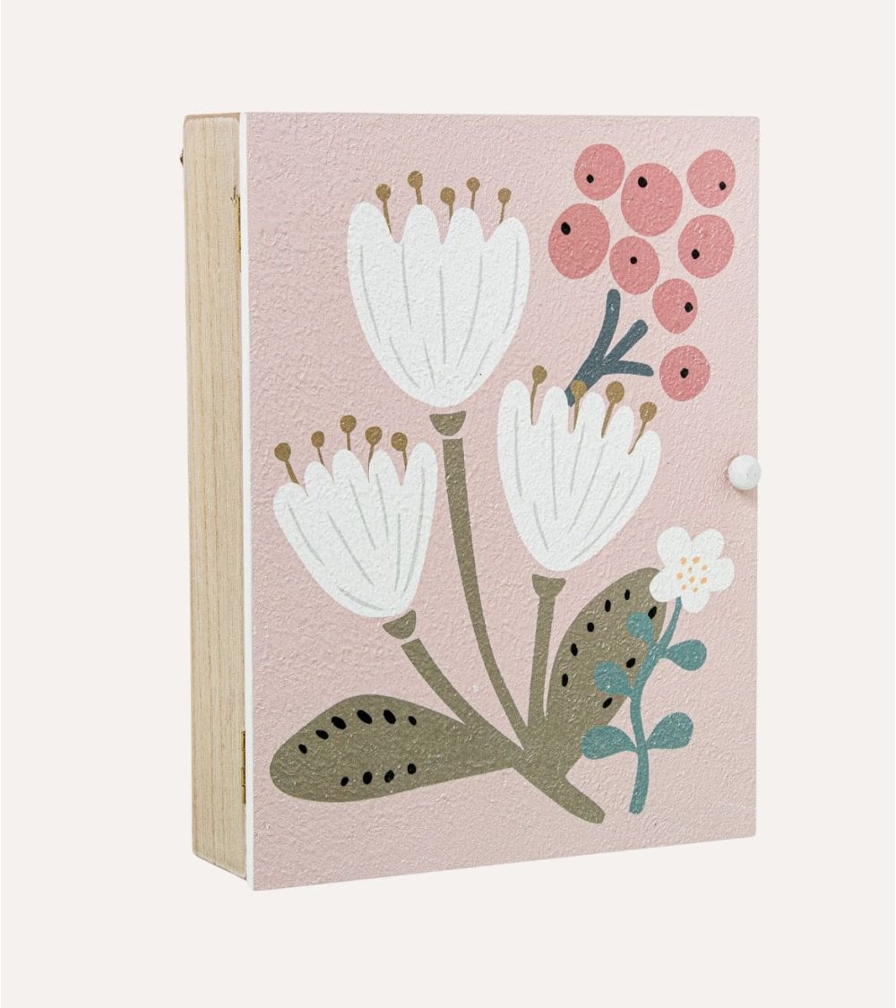 Cuelga Llaves de Madera con Diseño de Flores