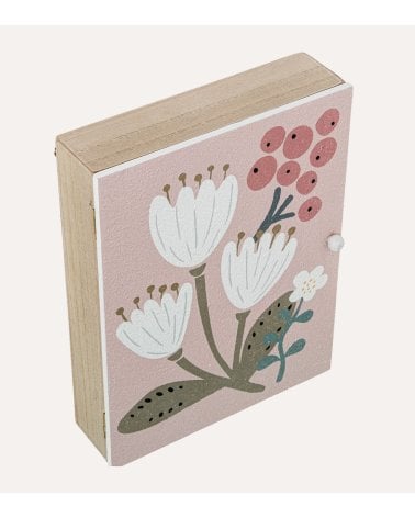 Cuelga Llaves de Madera con Diseño de Flores
