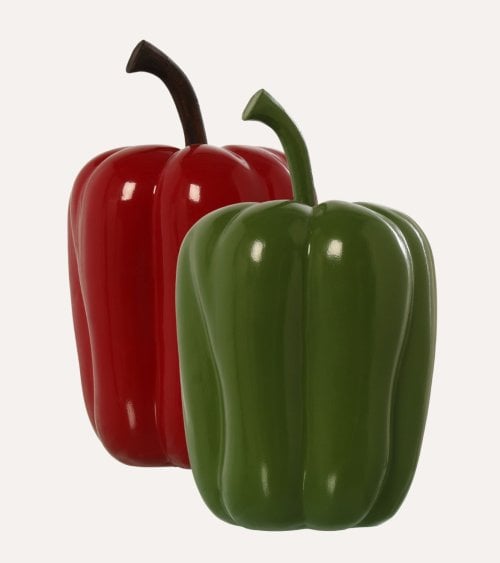 Figura Decorativa de Pimiento de Cerámica