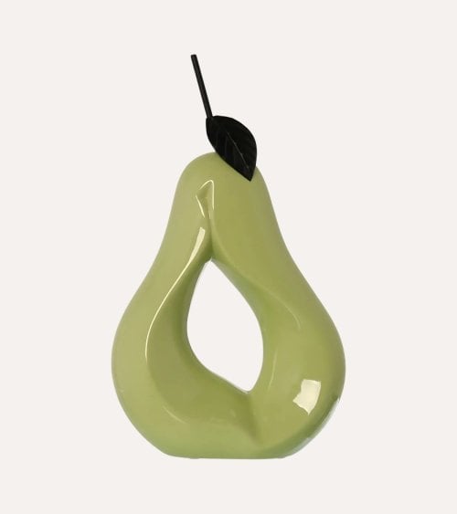 Figura Decorativa de Pera de Cerámica
