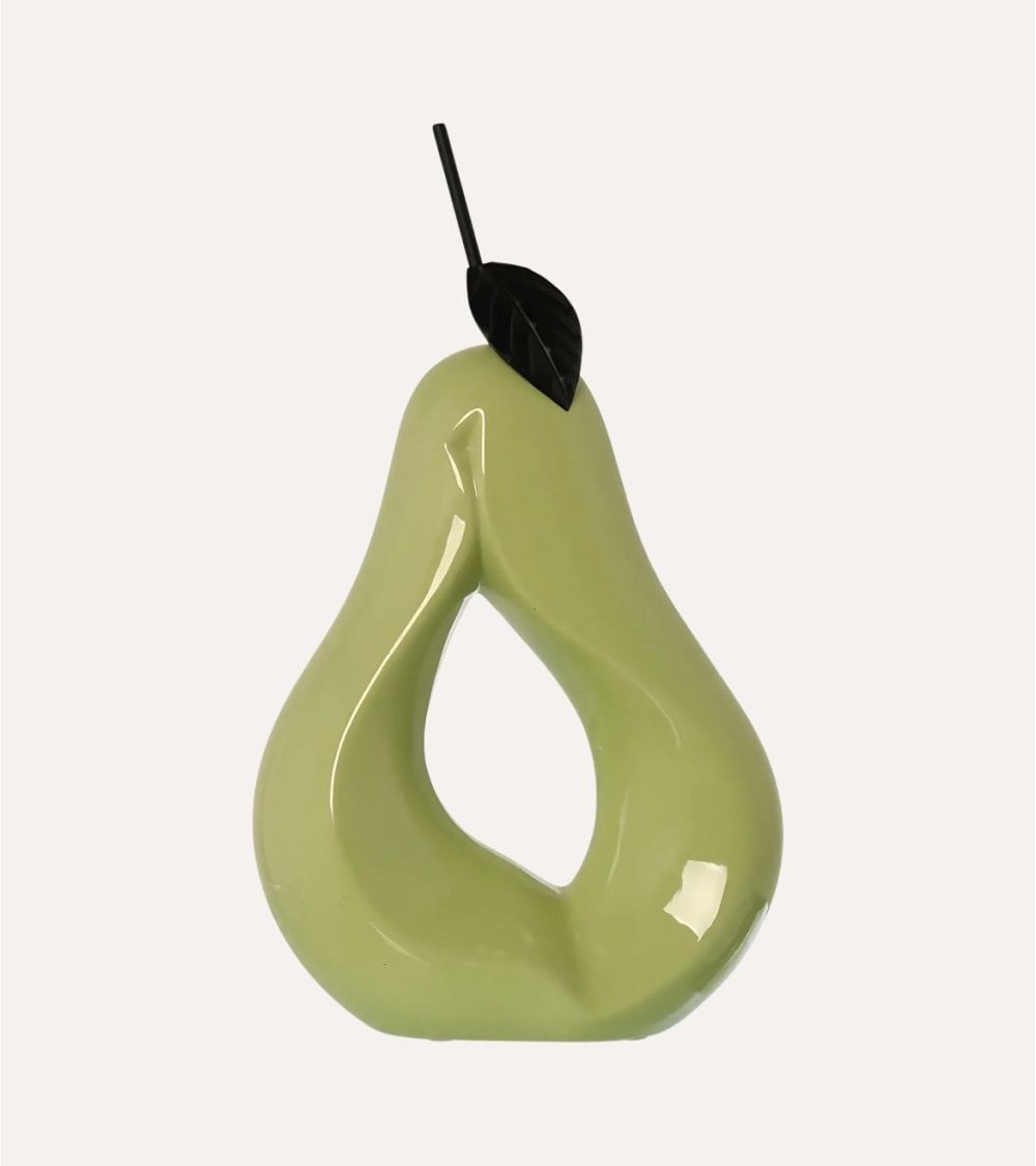 Figura Decorativa de Pera de Cerámica