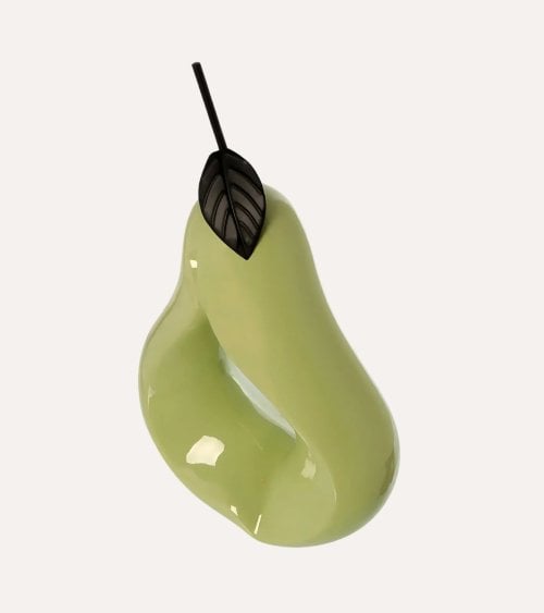 Figura Decorativa de Pera de Cerámica