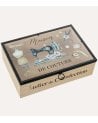 Caja Costurero de Madera con Tapa de Cristal