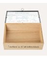 Caja Costurero de Madera con Tapa de Cristal