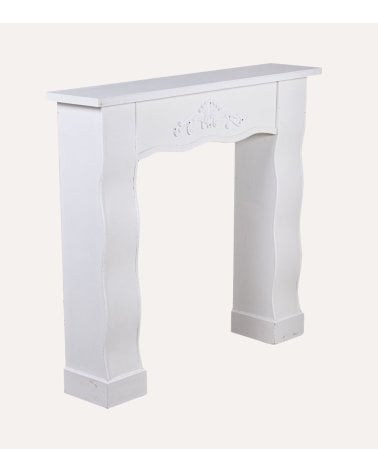 Frente para Chimenea Blanco de Madera
