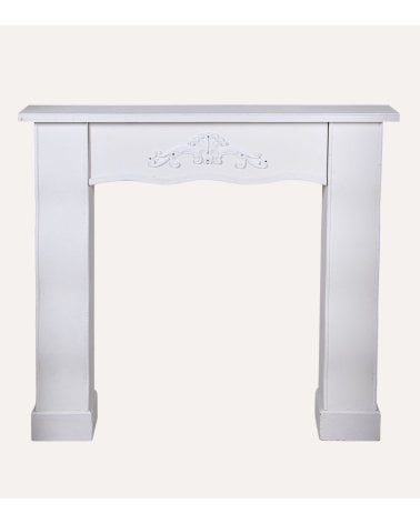 Frente para Chimenea Blanco de Madera