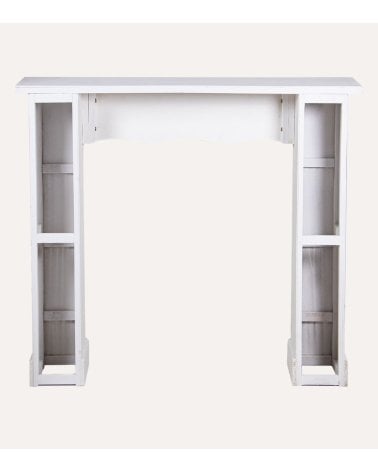 Frente para Chimenea Blanco de Madera