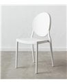 Silla Medallón de Polipropileno en Color Blanco