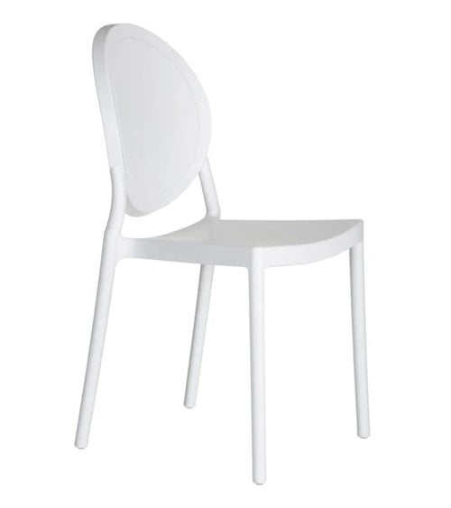 Silla Medallón de Polipropileno en Color Blanco