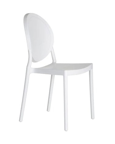 Silla Medallón de Polipropileno en Color Blanco
