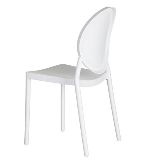 Silla Medallón de Polipropileno en Color Blanco