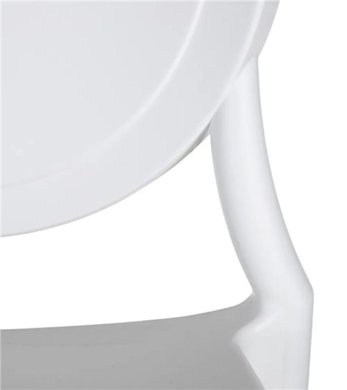 Silla Medallón de Polipropileno en Color Blanco