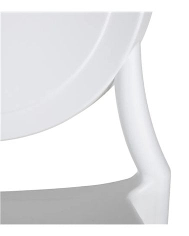 Silla Medallón de Polipropileno en Color Blanco