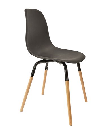 Silla de Comedor de Polipropileno y Madera de Colores Phenix Escandinava
