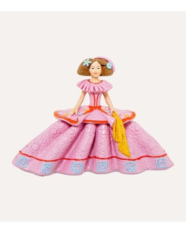 Figura de Menina Elegante Rosa para Decoración