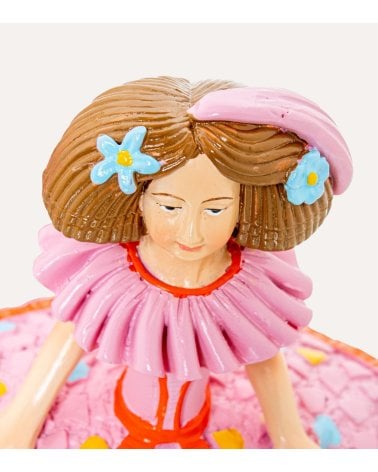 Figura de Menina Elegante Rosa para Decoración
