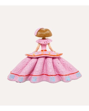 Figura de Menina Elegante Rosa para Decoración