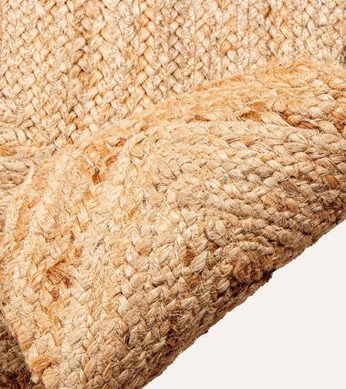 Alfombra con Borde Dentado de Yute Natural