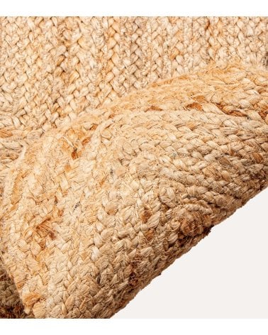 Alfombra con Borde Dentado de Yute Natural