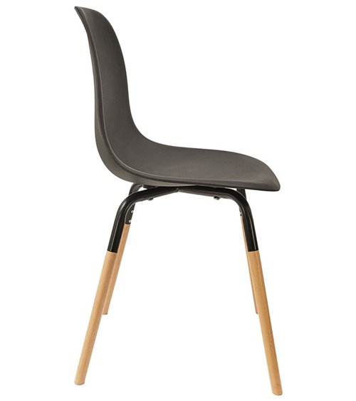 Silla de Comedor de Polipropileno y Madera de Colores Phenix Escandinava