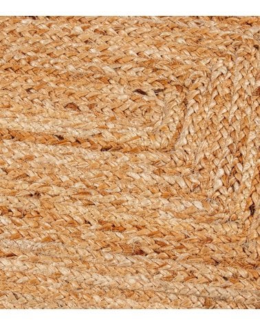 Alfombra con Borde Redondeles Multicolor de Yute