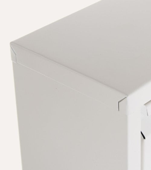 Zapatero Blanco Mate con 3 Trampones de Metal