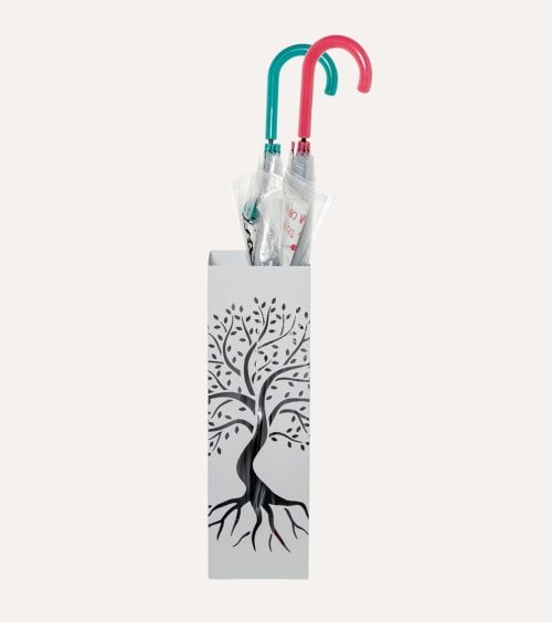 Paragüero con Diseño de Árbol  de Metal