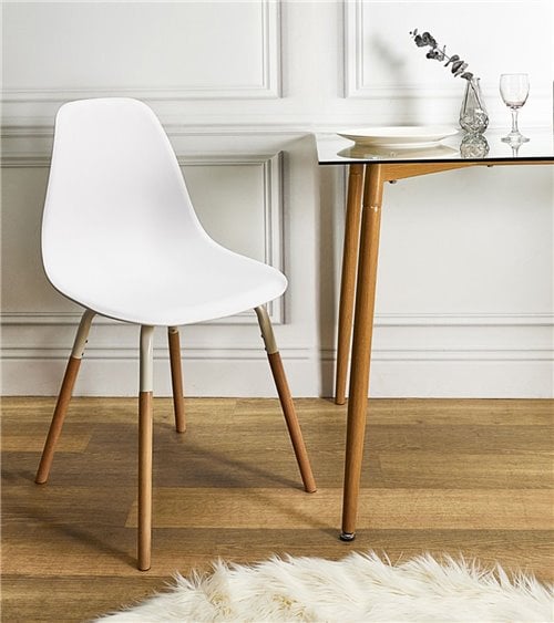 Silla de Comedor de Polipropileno y Madera de Colores Phenix Escandinava