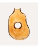 Jarrón Donut de Cristal Ámbar