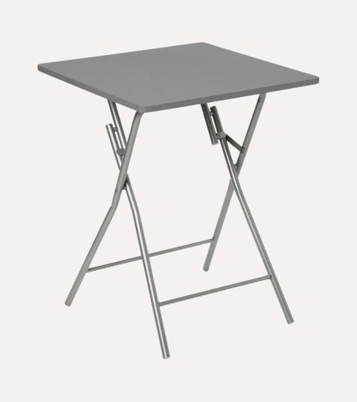 Mesa Cuadrada Plegable de Acero y PVC