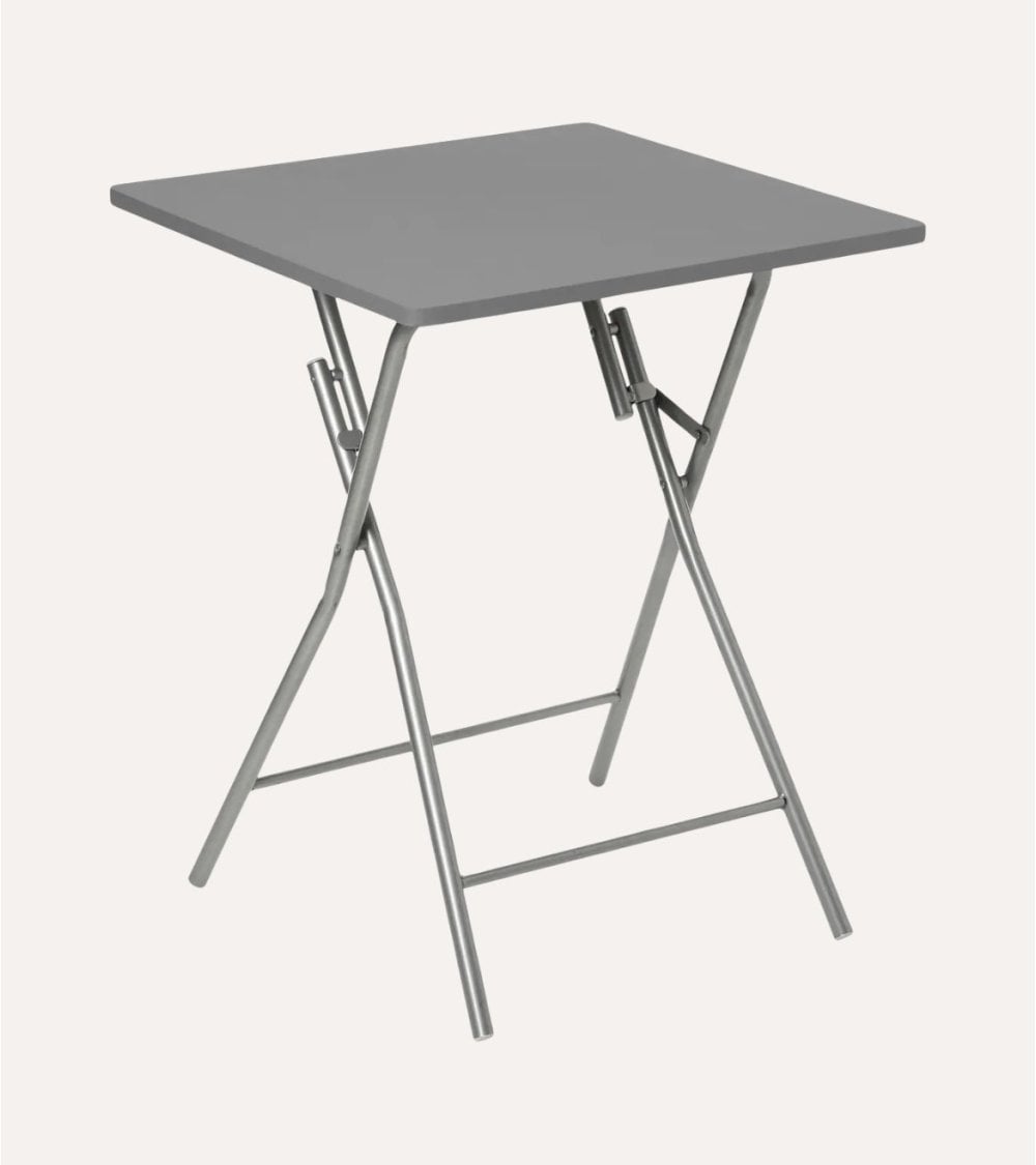Mesa Cuadrada Plegable de Acero y PVC