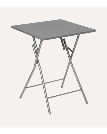 Mesa Cuadrada Plegable de Acero y PVC