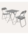 Mesa Cuadrada Plegable de Acero y PVC