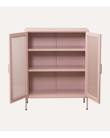 Aparador Locker de 2 Puertas con Rejilla de Metal