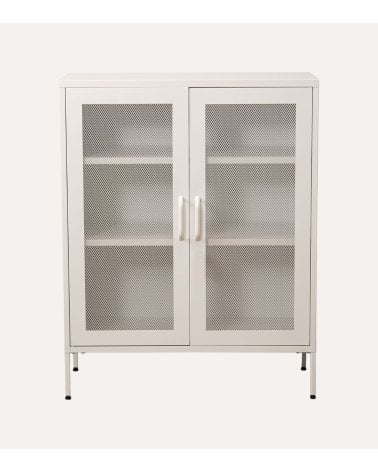 Aparador Locker de 2 Puertas con Rejilla de Metal