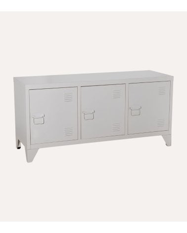 Mueble de TV Locker Blanco de Metal