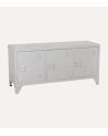 Mueble de TV Locker Blanco de Metal