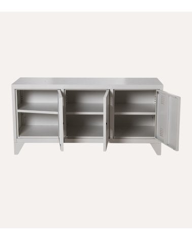 Mueble de TV Locker Blanco de Metal