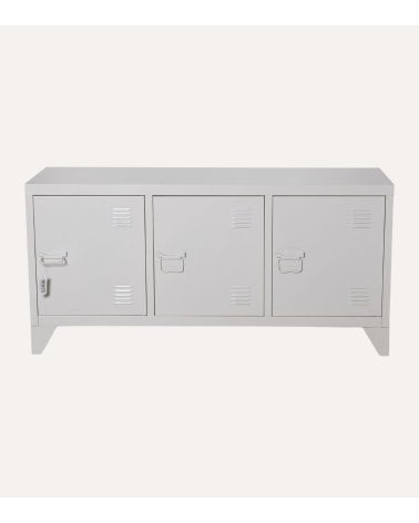 Mueble de TV Locker Blanco de Metal