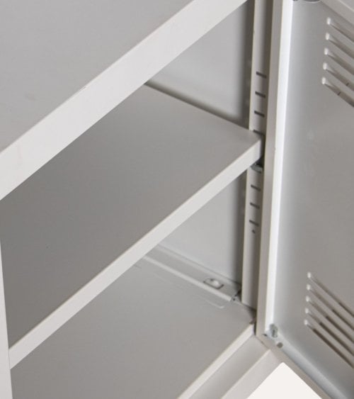 Mueble de TV Locker Blanco de Metal