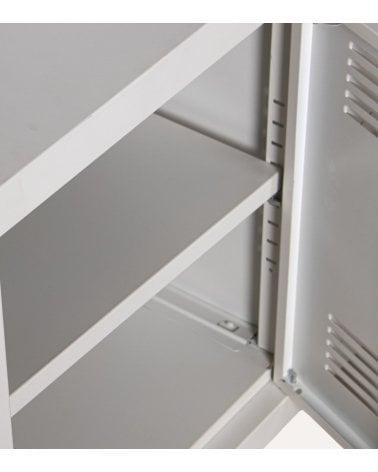 Mueble de TV Locker Blanco de Metal