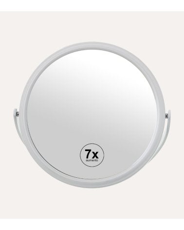 Espejo Doble Cara con Aumento de Metal