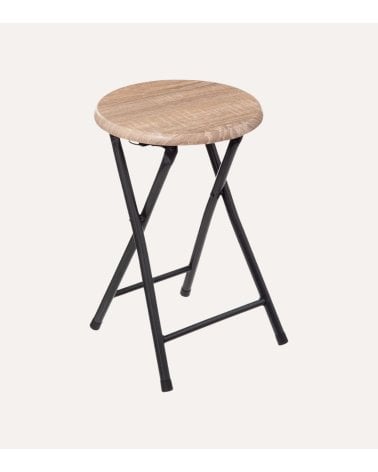 Taburete Plegable de Color Roble de MDF