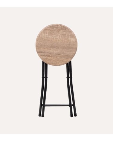 Taburete Plegable de Color Roble de MDF