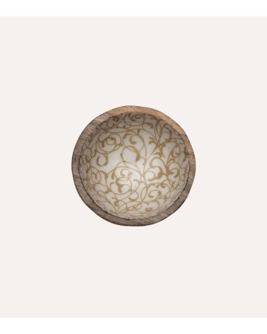 Bol Serpentine de Madera y Porcelana