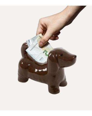 Hucha de Perro Salchicha de Cerámica