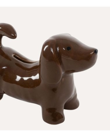 Hucha de Perro Salchicha de Cerámica